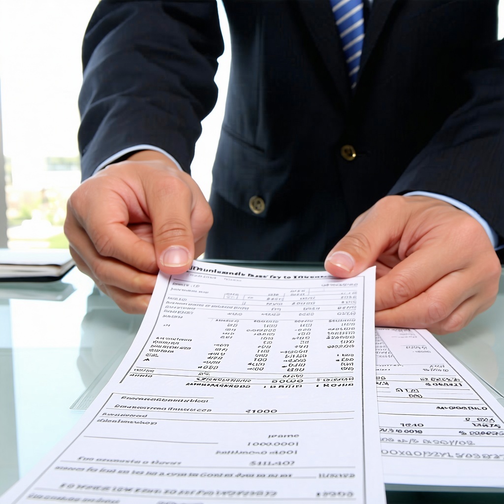 image of a client receiving a bill for service-1